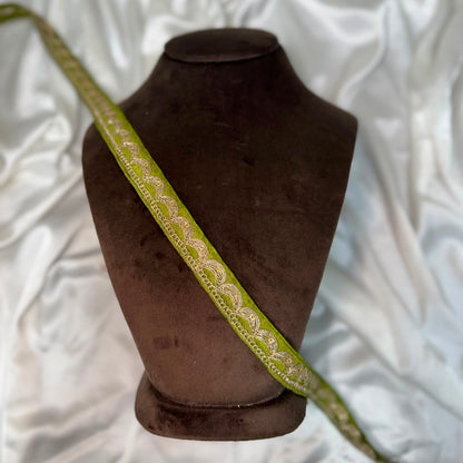 Traditional Gold Zari Embroidered Lace Trim