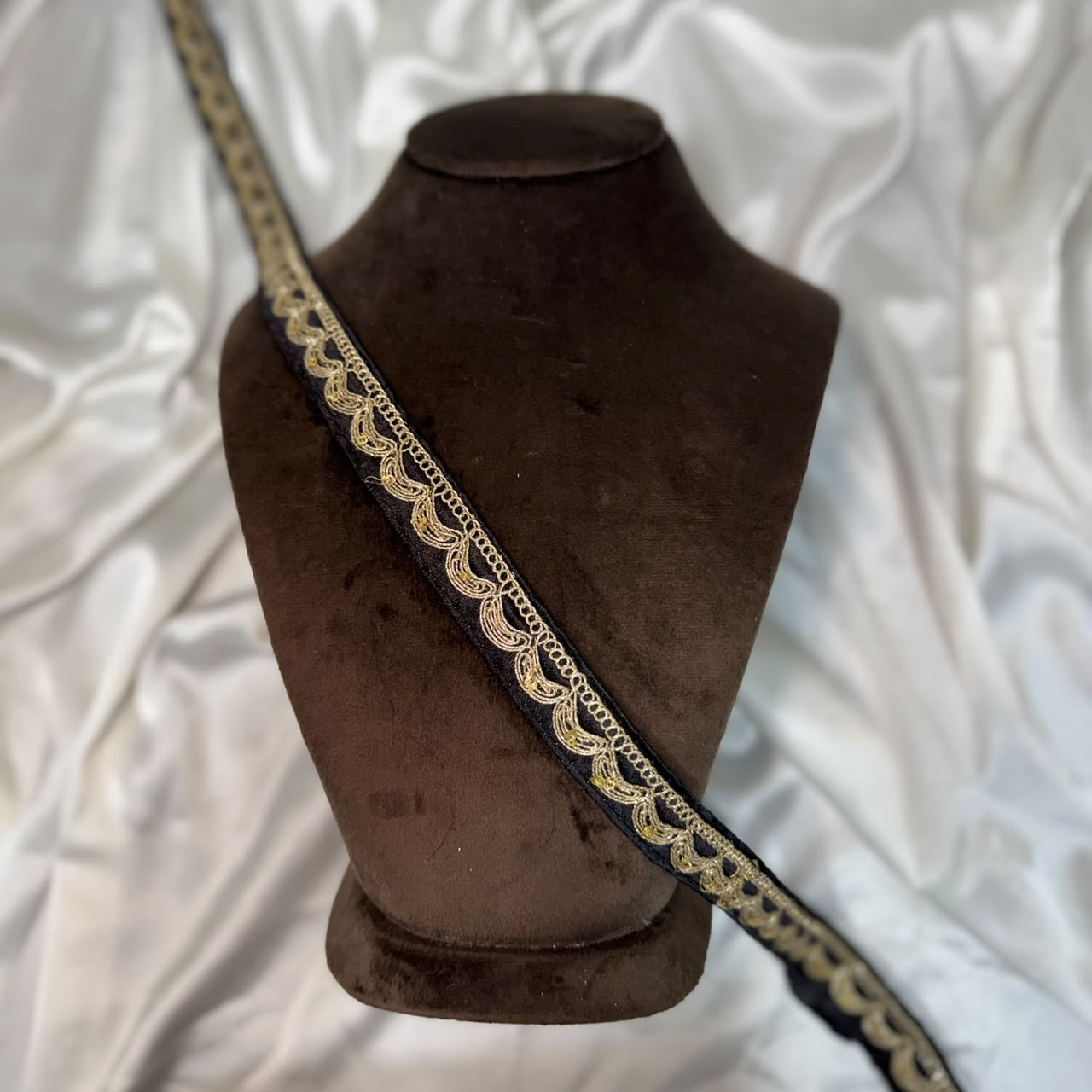 Traditional Gold Zari Embroidered Lace Trim
