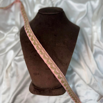 Traditional Gold Zari Embroidered Lace Trim