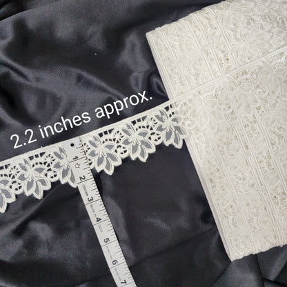 Pack of 19 Yards Floral Design Organza Lace