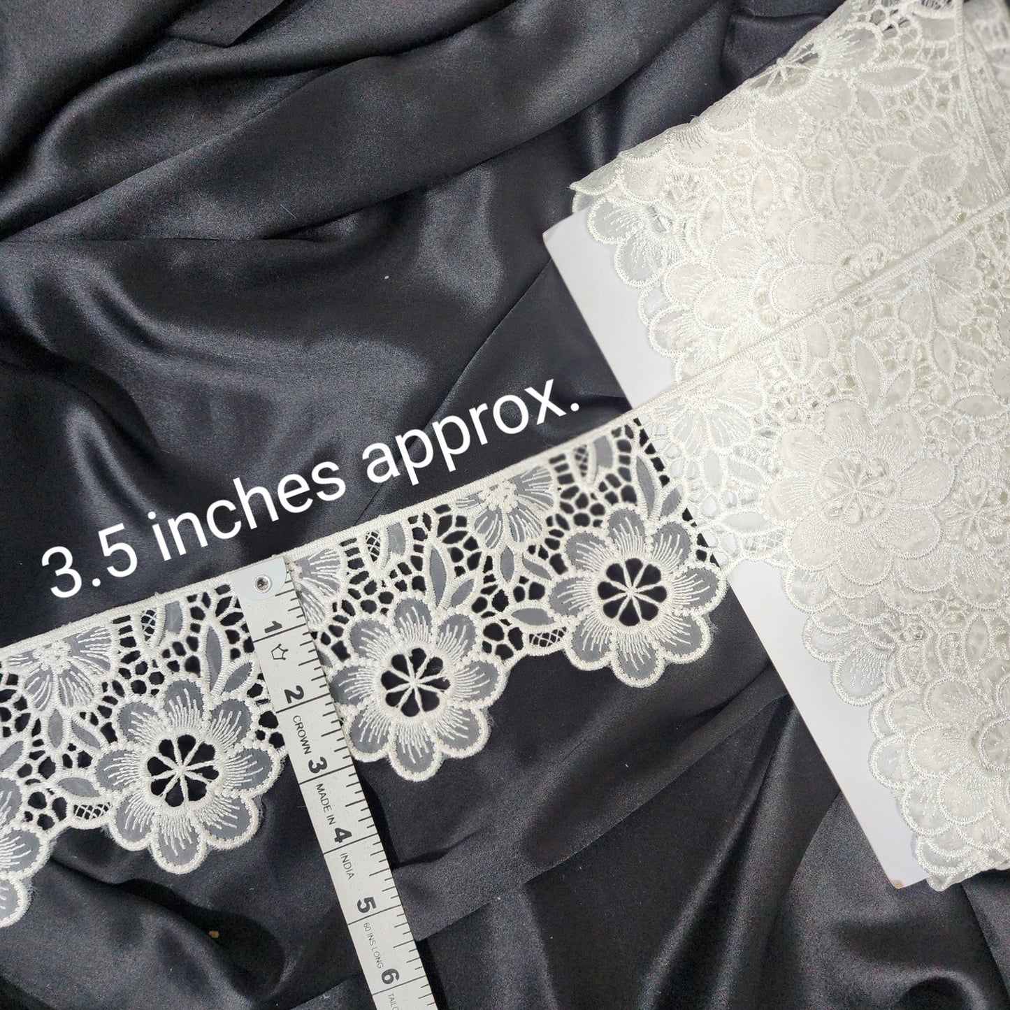Pack of 10 Yards Floral Design Organza Lace