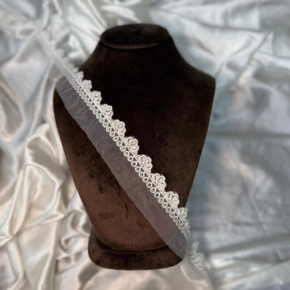 Classic White Embroidered Lace Border