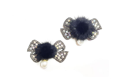 Bow Shape Stonework Fancy Patch/Applique (Pack of 5)