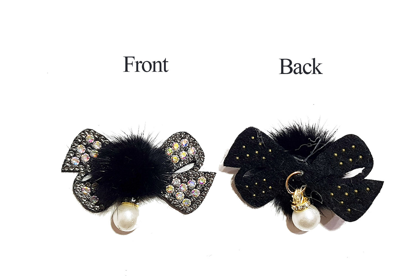 Bow Shape Stonework Fancy Patch/Applique (Pack of 5)