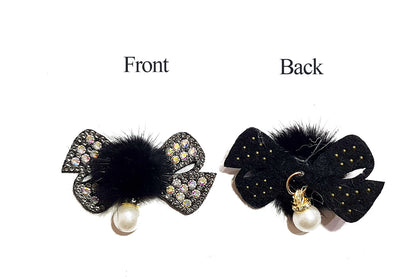 Bow Shape Stonework Fancy Patch/Applique (Pack of 5)