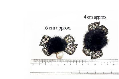 Bow Shape Stonework Fancy Patch/Applique (Pack of 5)