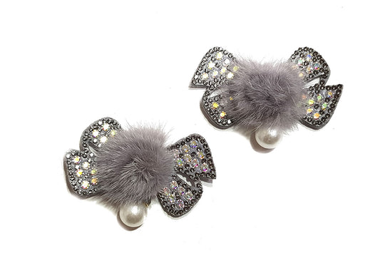 Bow Shape Stonework Fancy Patch/Applique (Pack of 5)
