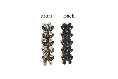 Rhinestone Work Fancy Patch Applique 1 piece