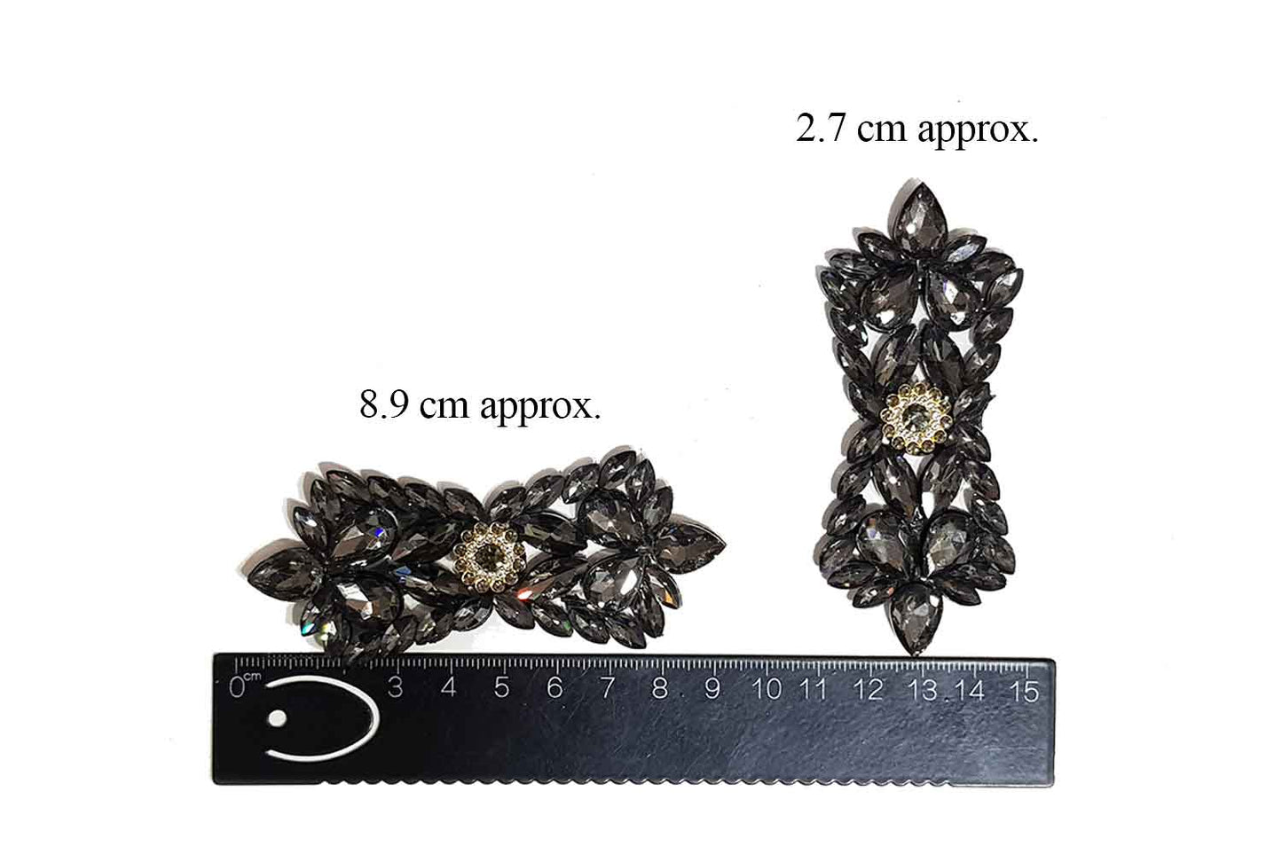 Rhinestone Work Fancy Stick on Patch Applique (1 Piece)