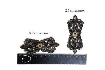 Rhinestone Work Fancy Stick on Patch Applique (1 Piece)