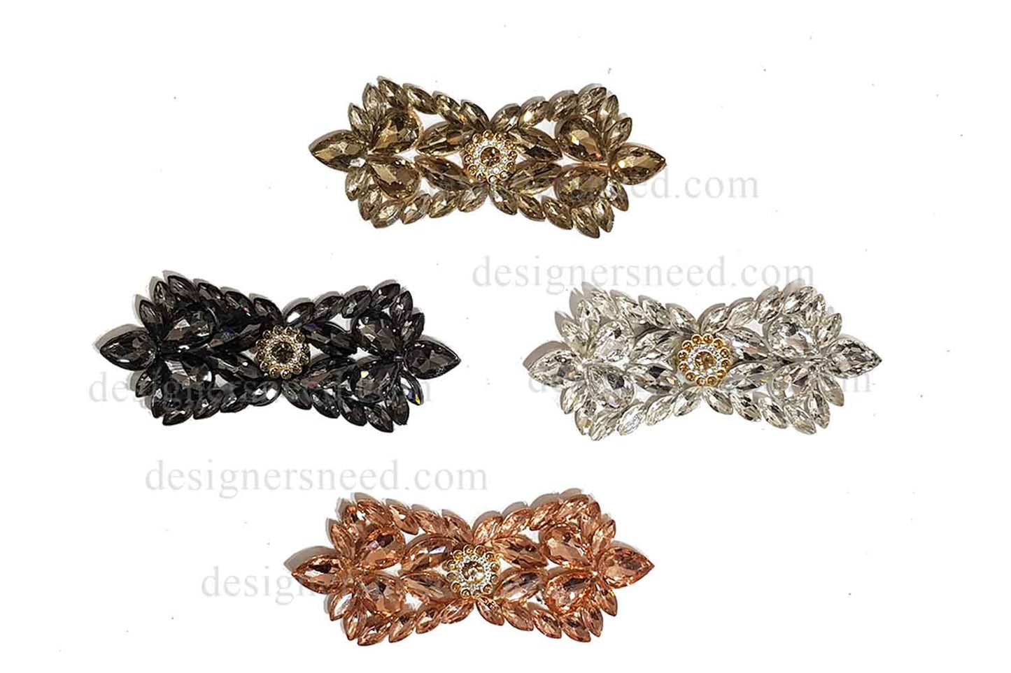 Rhinestone Work Fancy Stick on Patch Applique (1 Piece)