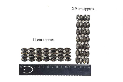 Rhinestone Work Fancy Stick on Patch Appliques