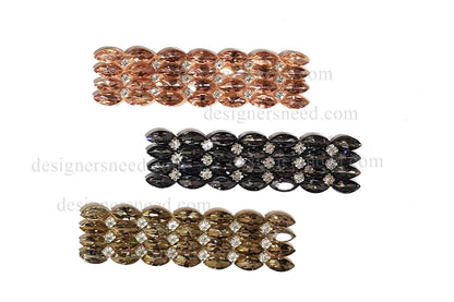 Rhinestone Work Fancy Stick on Patch Appliques