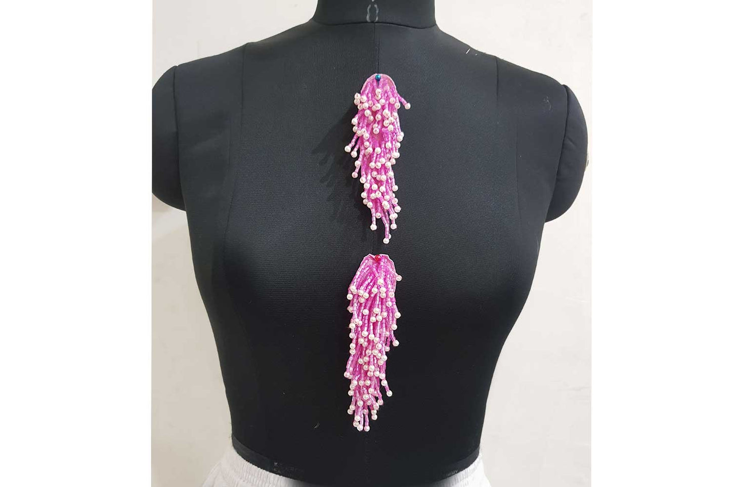 Glass & Pearl Beads Work Fancy Patch (Pack of 2)