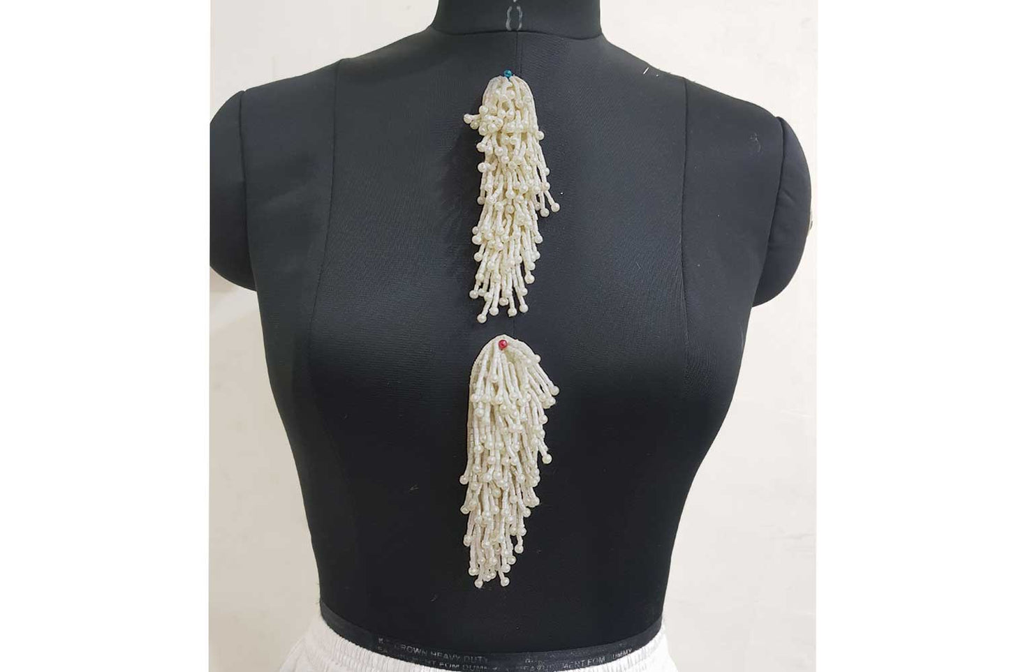 Elegant Glass Beads Work Fancy Patch