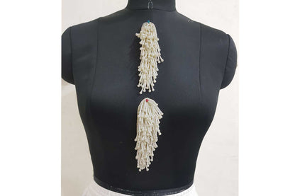 Elegant Glass Beads Work Fancy Patch