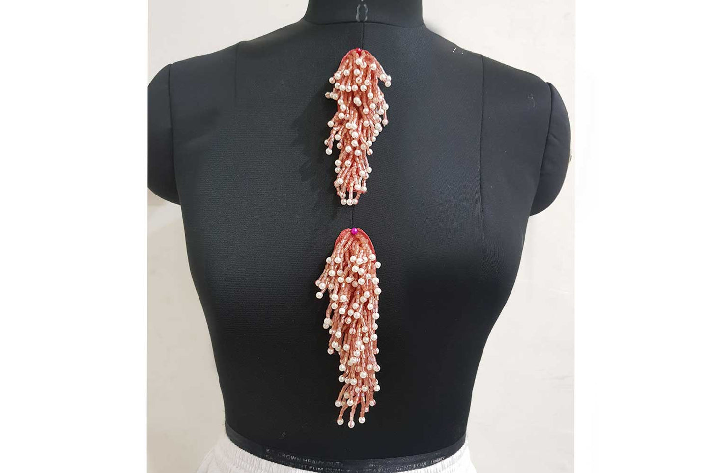 Glass & Pearl Beads Work Fancy Patch (Pack of 2)