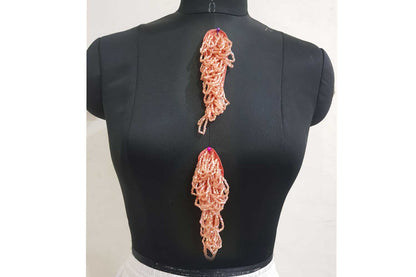 Elegant Glass Beads Work Fancy Patch