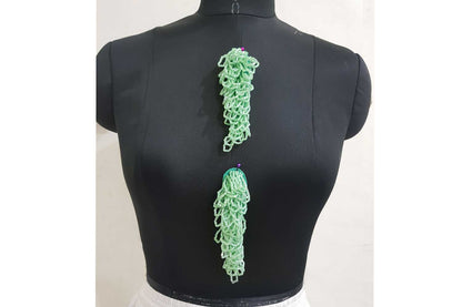 Elegant Glass Beads Work Fancy Patch