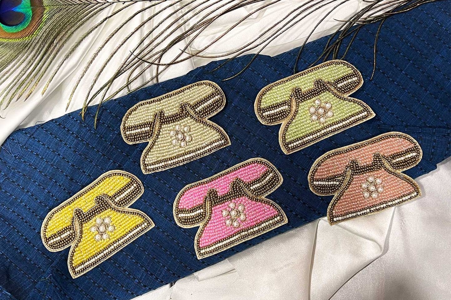 Telephone Patch Beads Work Kiddish Patch