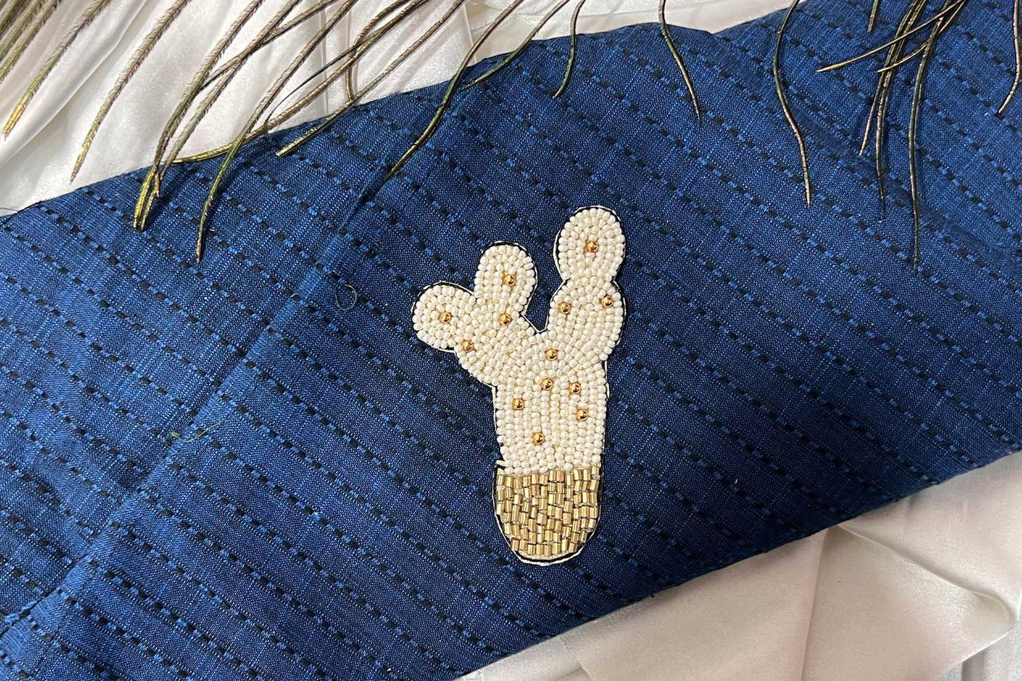 Cactus Patch Beads Work Kiddish Patch