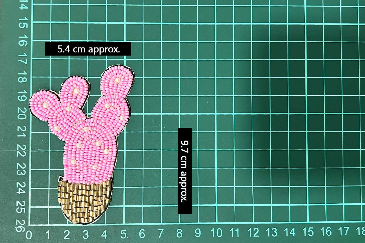 Cactus Patch Beads Work Kiddish Patch