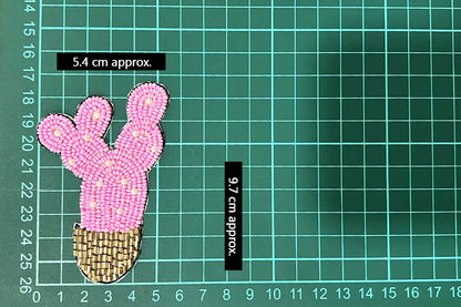 Cactus Patch Beads Work Kiddish Patch