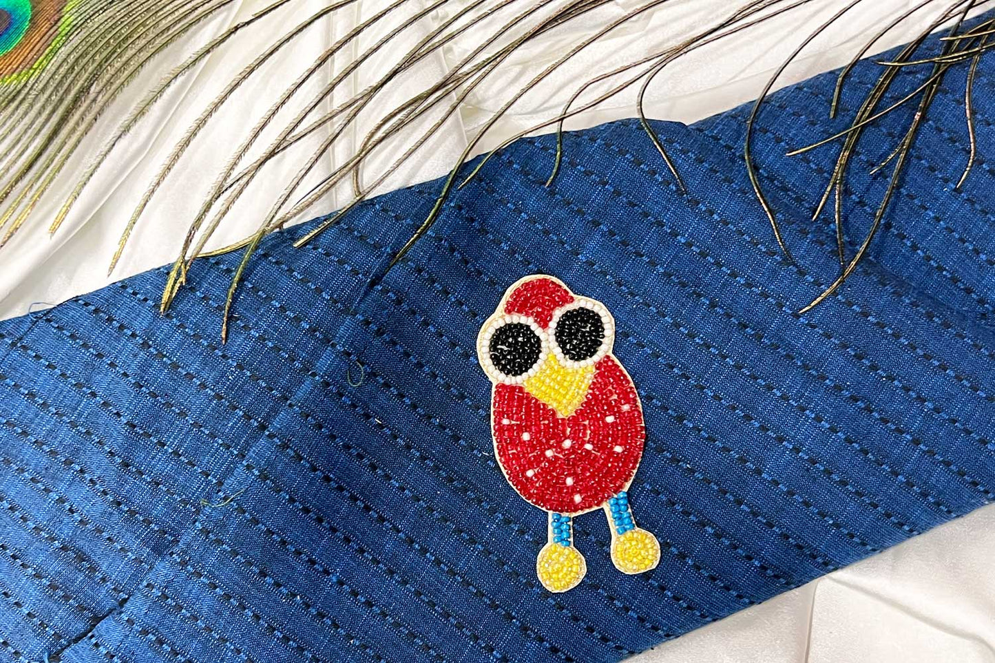 Owl Patch Beads Work Kiddish Patch