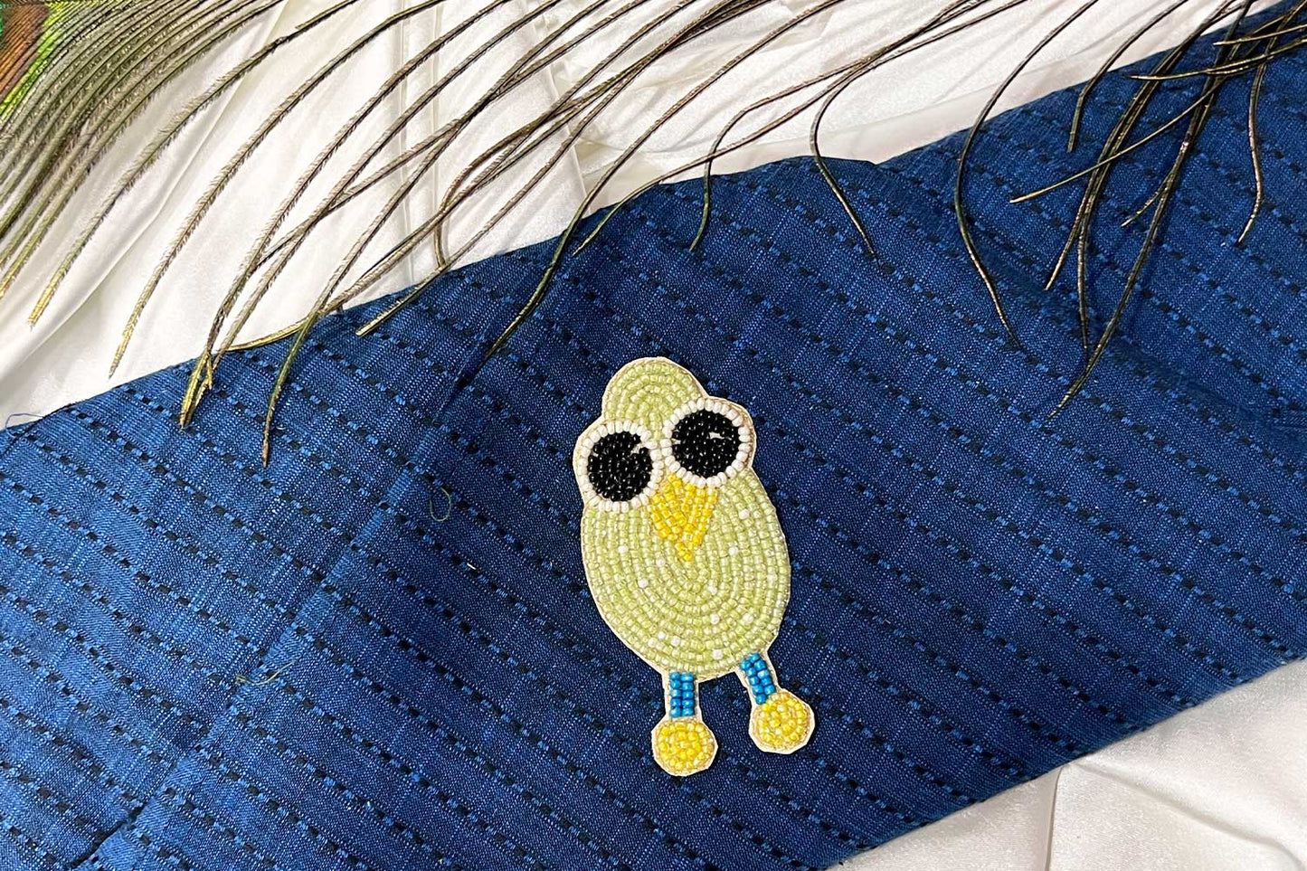 Owl Patch Beads Work Kiddish Patch