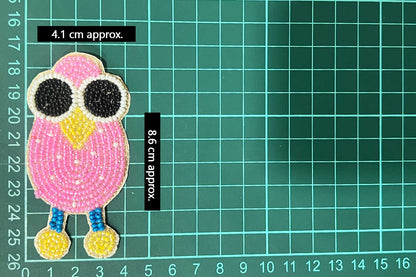 Owl Patch Beads Work Kiddish Patch