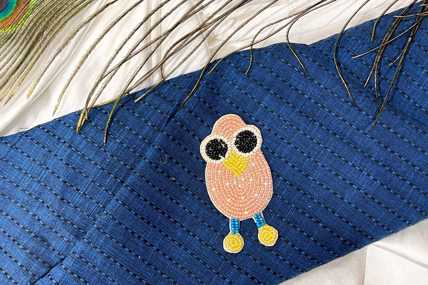 Owl Patch Beads Work Kiddish Patch