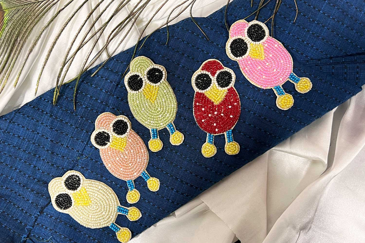 Owl Patch Beads Work Kiddish Patch