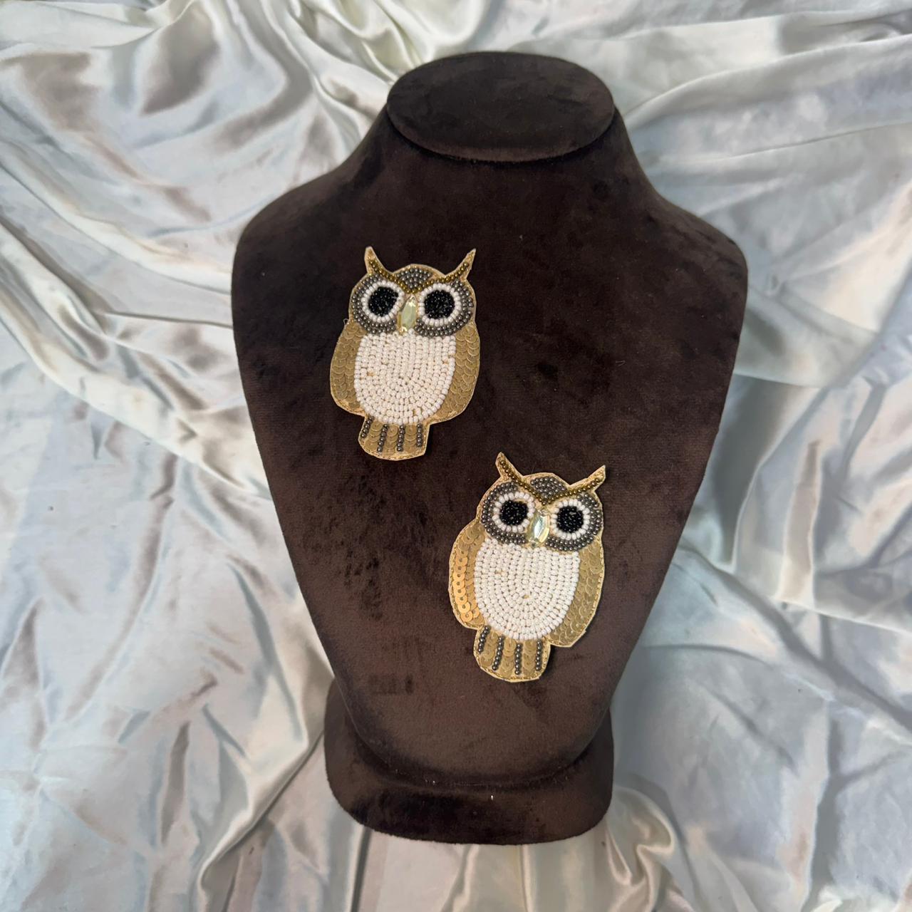 Owl Shape Beads work kiddish patch