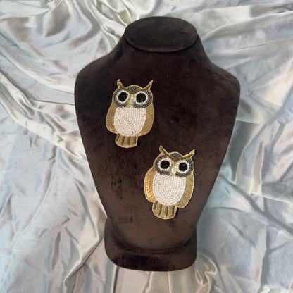 Owl Shape Beads work kiddish patch