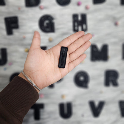 Black Color Katdana work Alphabet iron Patches