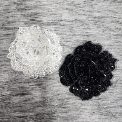Designer Sequins work Dyeable Floral Patch