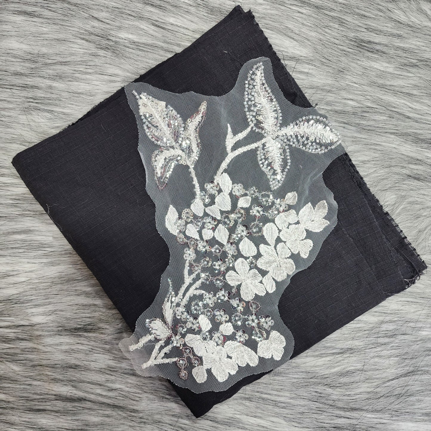 White Color Dyeable Net Base Patch