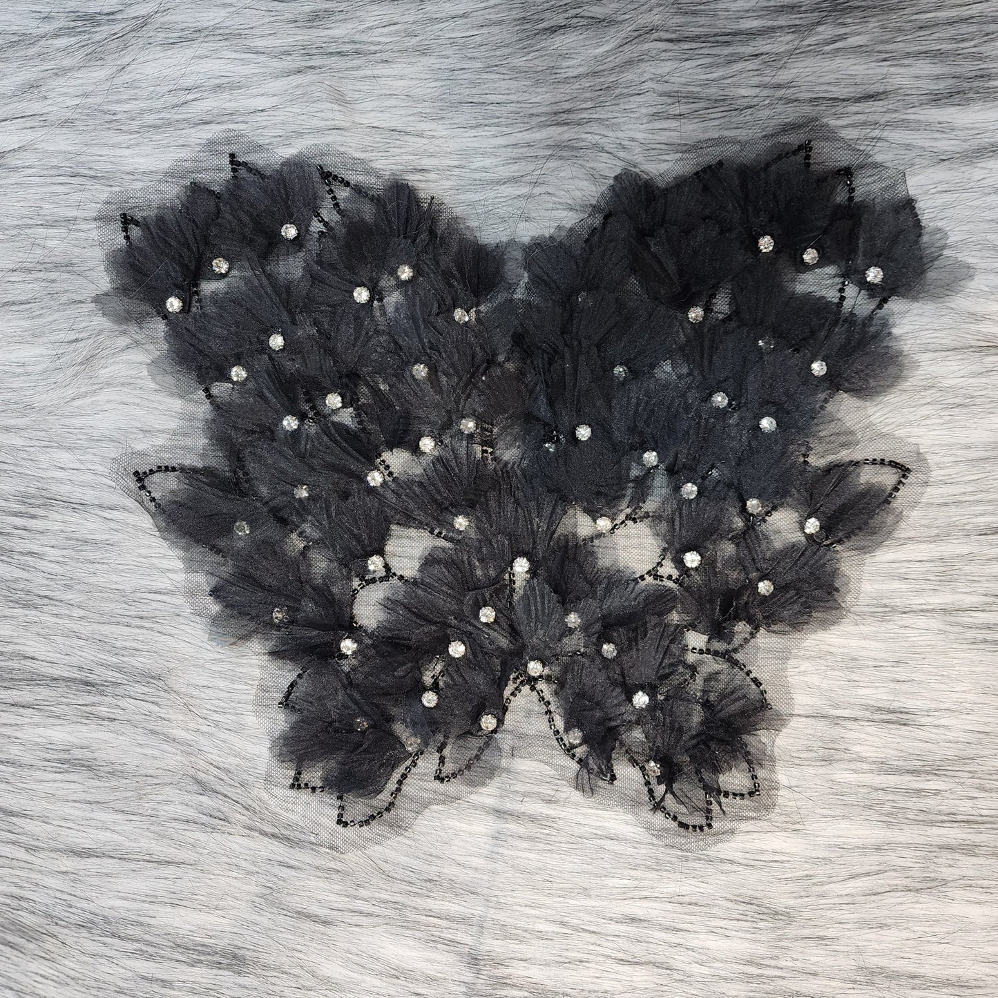 Dyeable Butterfly Shaped Beads and stonework Patch