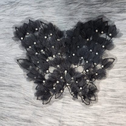 Dyeable Butterfly Shaped Beads and stonework Patch