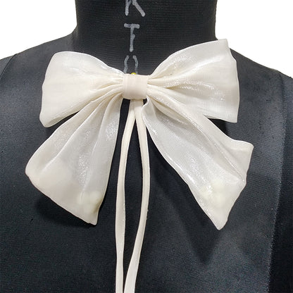 Off White Color Bow Patch