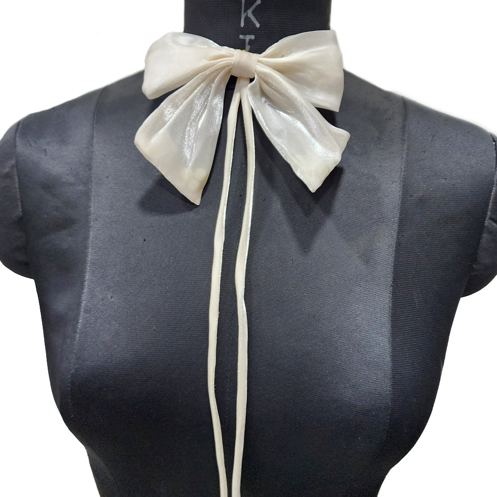 Off White Color Bow Patch