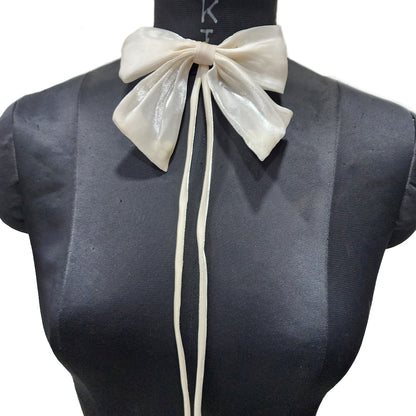 Off White Color Bow Patch
