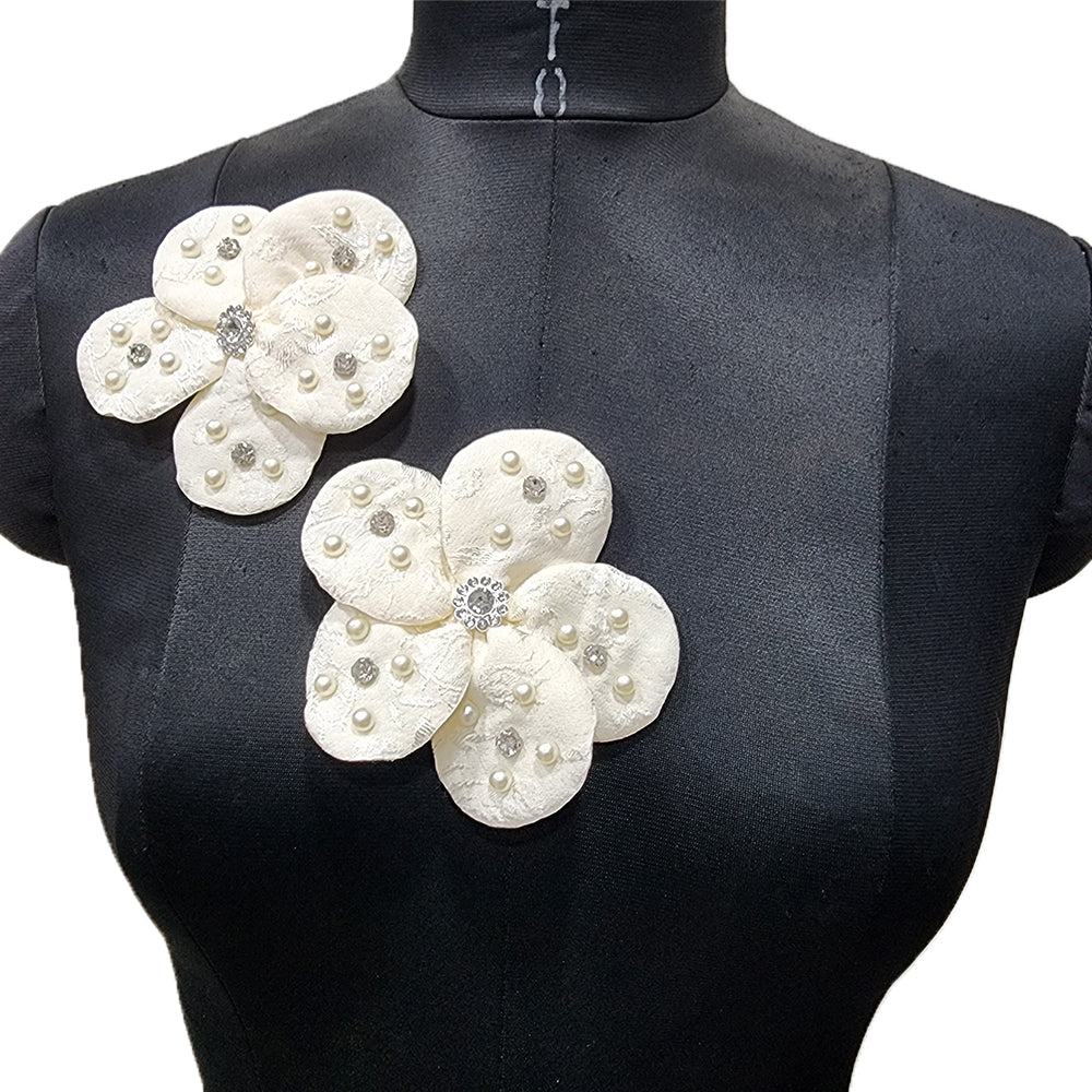 Fancy Stonework Flower Patches 2 Pieces