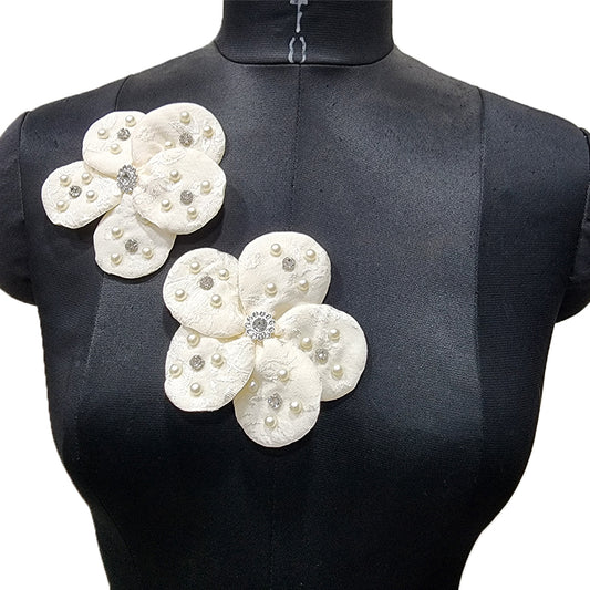 Fancy Stonework Flower Patches 2 Pieces