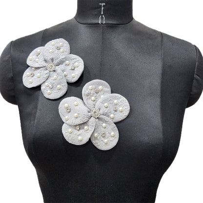 Fancy Stonework Flower Patches 2 Pieces
