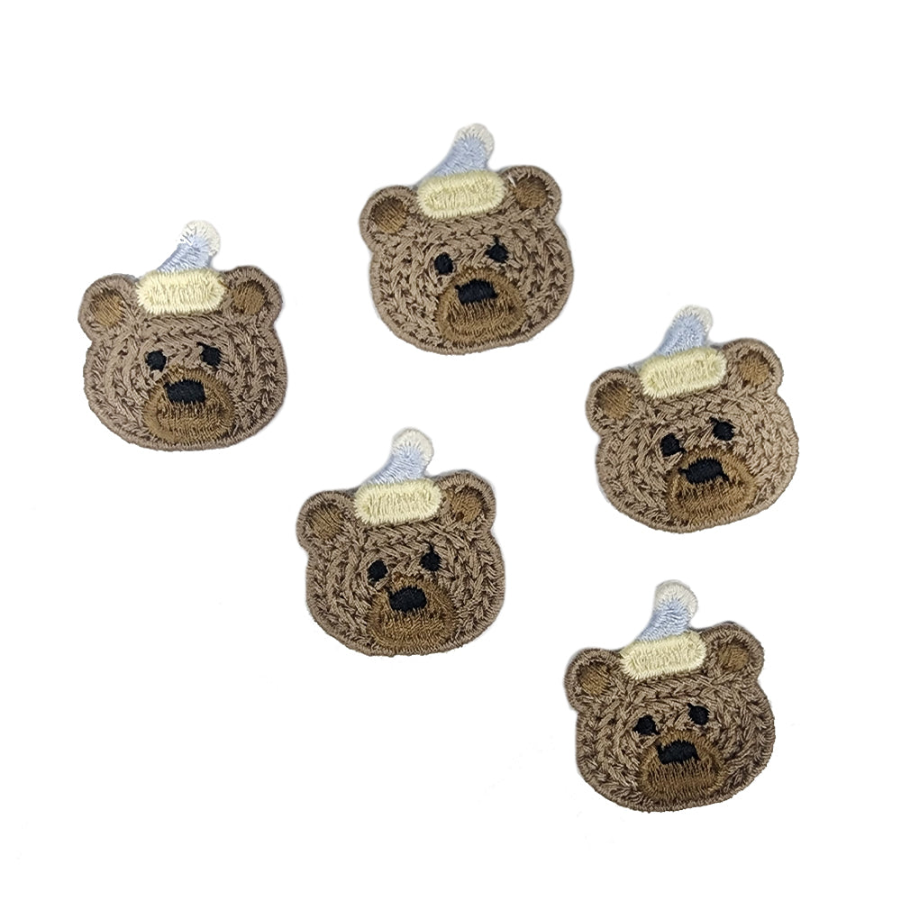 Teddy Face Baby Kids Cute Small Embroidery Clothing Accessory Patches