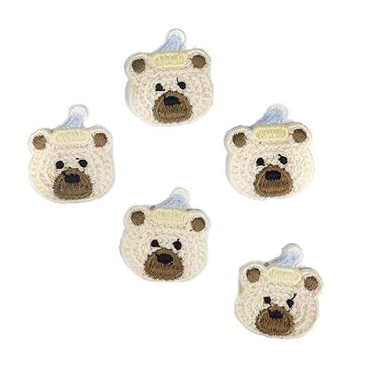 Teddy Face Baby Kids Cute Small Embroidery Clothing Accessory Patches