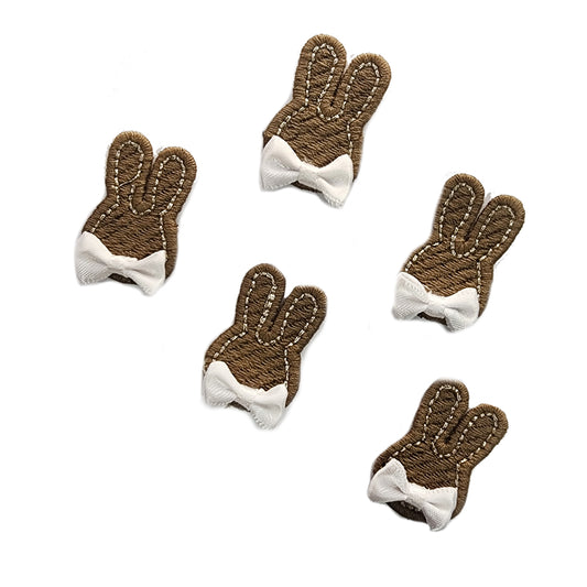Bunny Shape Baby Kids Cute Small Embroidery Patches 5 Pieces