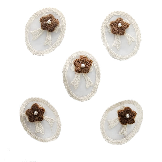 Elegant oval shape design in off-white shade 5 Pieces