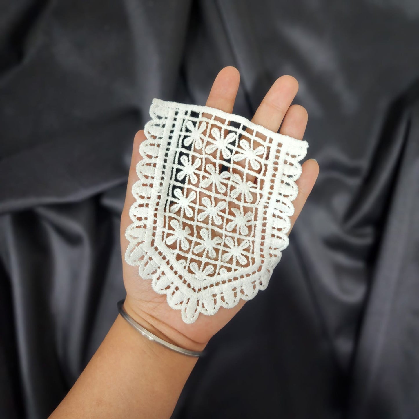 Set of 2 Pieces White color Cotton Pocket Patch